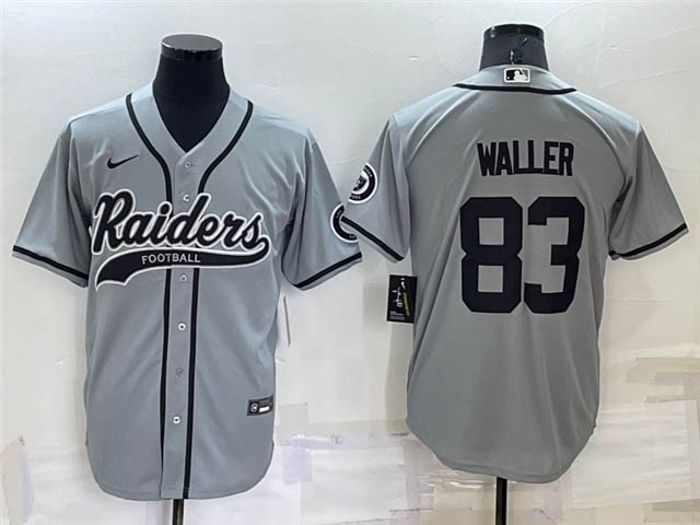 NFL Las Vegas Raiders #83 Darren Waller Gray Baseball Cool Base Team Jersey