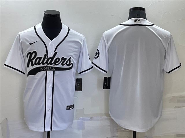 NFL Las Vegas Raiders Blank White Baseball Cool Base Team Jersey