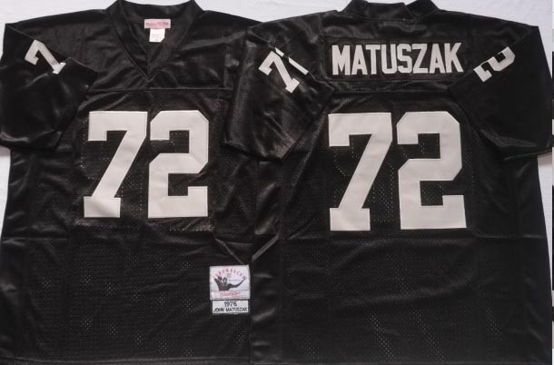 NFL Oakland Raiders #72 John Matuszak Black Throwback Jersey