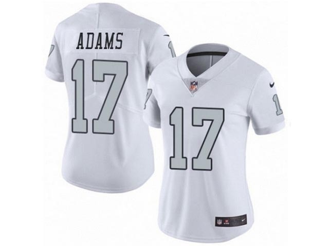 Women's Las Vegas Raiders #17 Davante Adams White Color Rush Limited Jersey