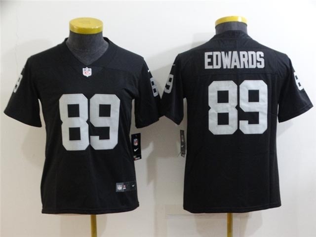 Youth Las Vegas Raiders #89 Bryan Edwards Black Vapor Limited Jersey