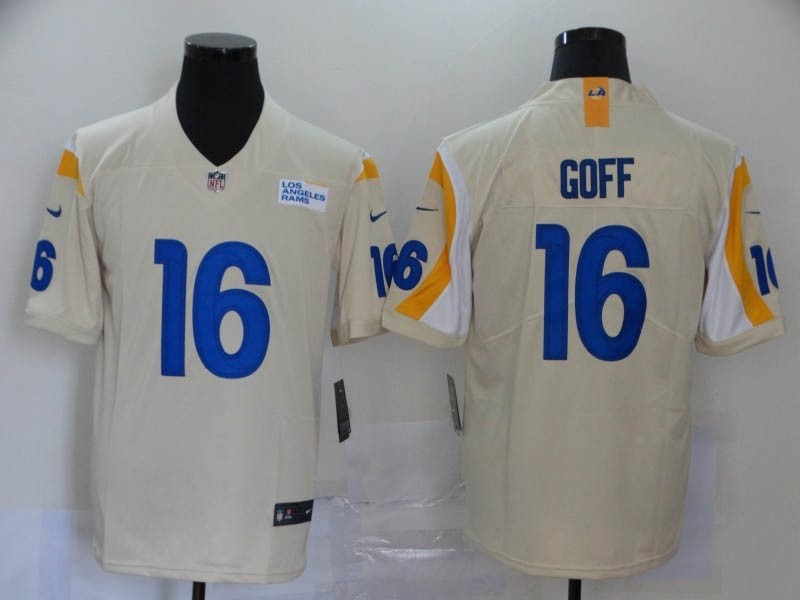 NFL Rams #16 Jared Goff Cream 2020 New Vapor Untouchable Limited Jersey