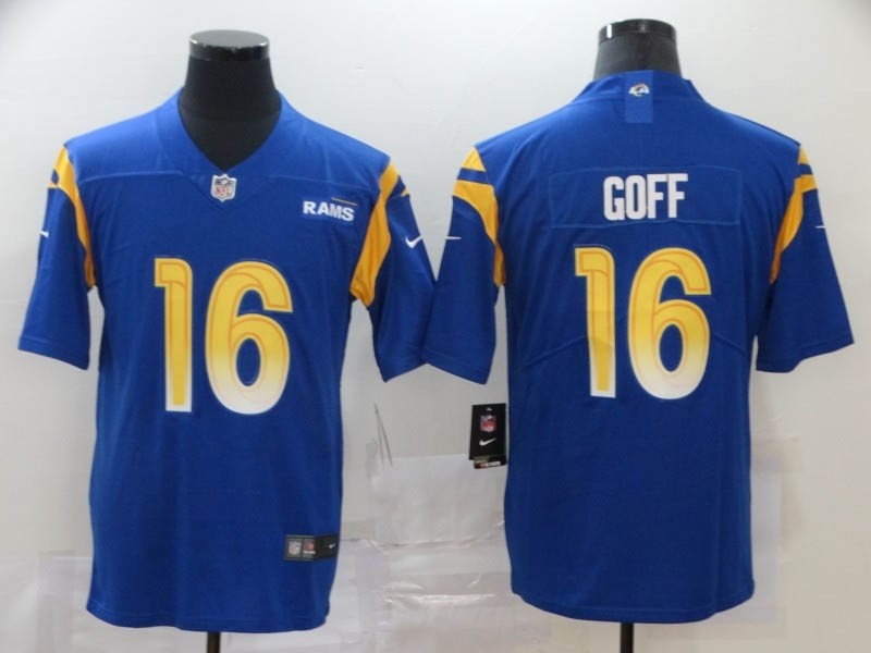 NFL Rams #16 Jared Goff Royal 2020 New Vapor Untouchable Limited Jersey