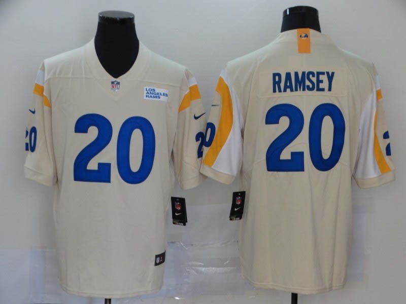 NFL Rams #20 Jalen Ramsey Cream 2020 New Vapor Untouchable Limited Jersey