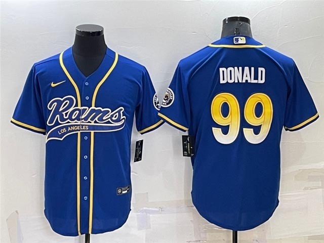 NFL Los Angeles Rams #99 Aaron Donald Royal Baseball Cool Base Jersey