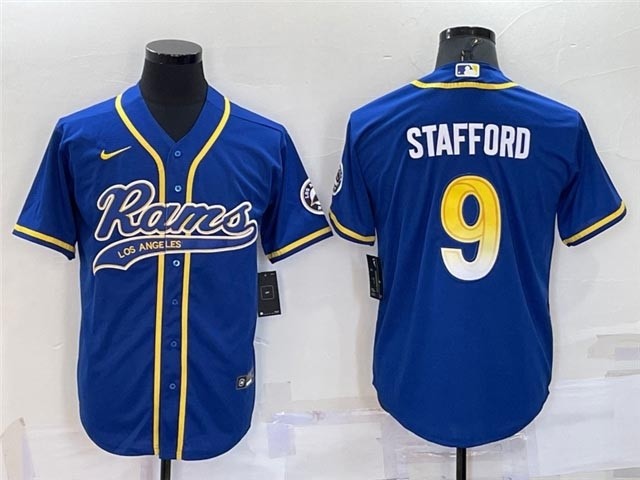 NFL Los Angeles Rams #9 Matthew Stafford Royal Baseball Cool Base Jersey