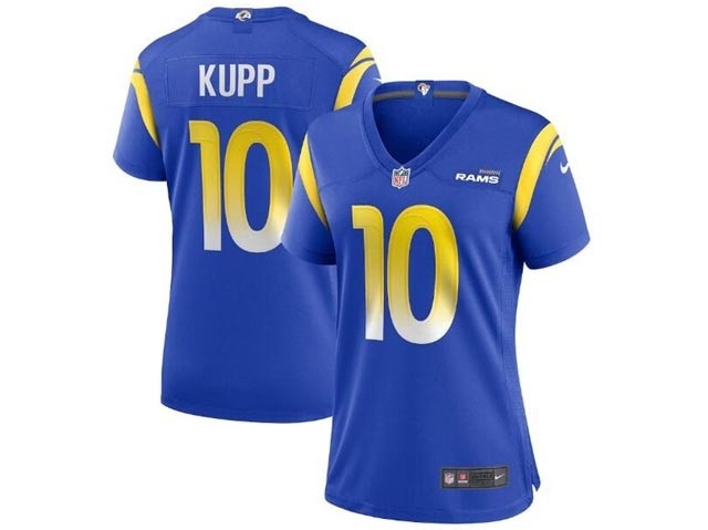 Women's Los Angeles Rams #10 Cooper Kupp Royal Vapor Untouchable Limited Stitched Jersey(Run Small)