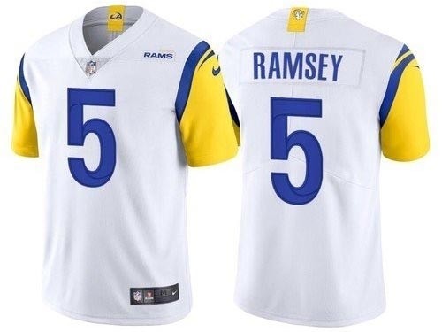 Youth Los Angeles Rams #5 Jalen Ramsey White Vapor Limited Jersey