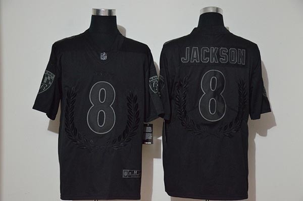 NFL Ravens Lamar Jackson #8 Black Peace Edition Vapor Untouchable Limited Jersey