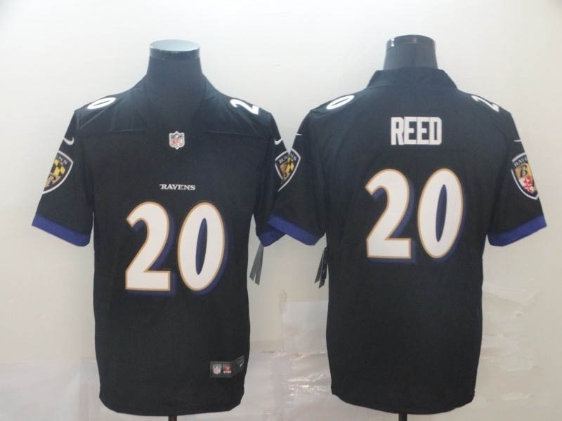 NFL Ravens #20 Ed Reed Black Vapor Untouchable Limited Jersey