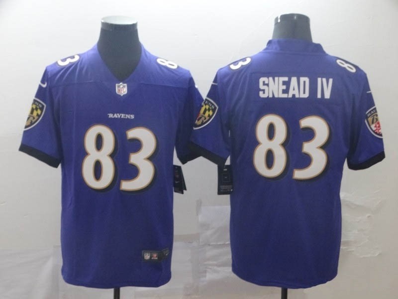 NFL Ravens #83 Willie Snead IV Purple Vapor Untouchable Limited Jersey