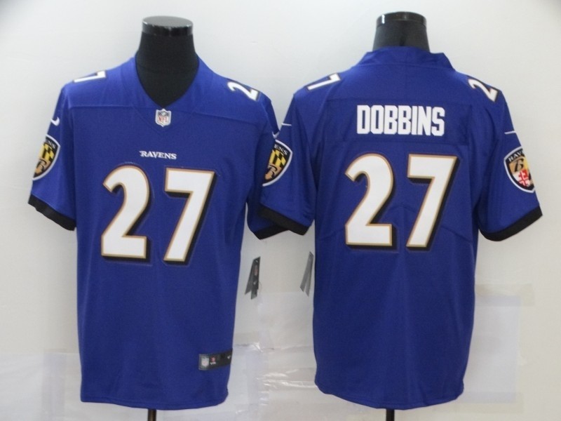 Nike Ravens #27 J.K. Dobbins Purple Vapor Untouchable Limited Jersey