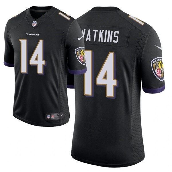 Men's Baltimore Ravens #14 Sammy Watkins Black Vapor Limited Jersey