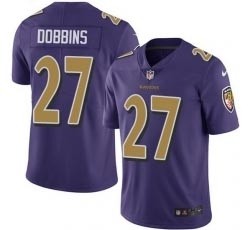 Nike Ravens #27 J.K. Dobbins Purple Men Stitched NFL Limited Rush Jersey