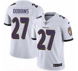 Nike Ravens #27 J.K. Dobbins White Men Stitched NFL Vapor Untouchable Limited Jersey