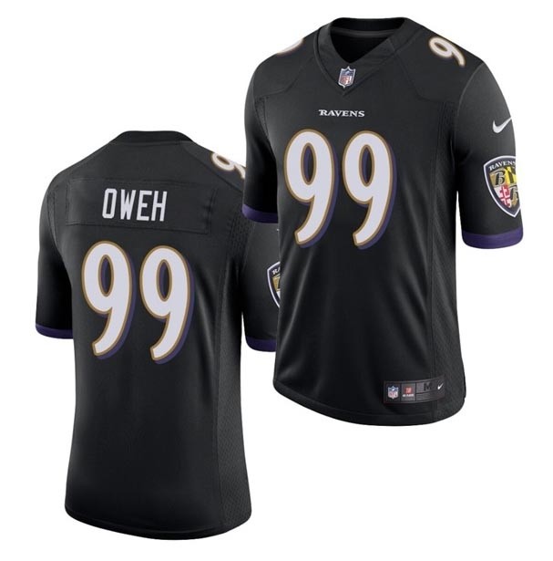 Men's Baltimore Ravens #99 Odafe Oweh Black 2021 Vapor Untouchable Limited Stitched Jersey 