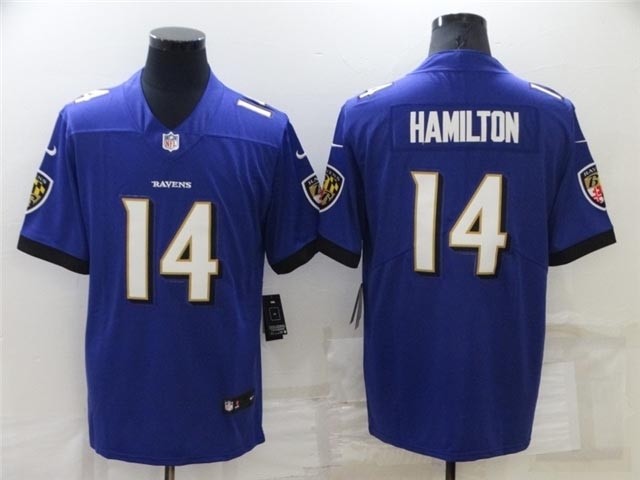 Baltimore Ravens #14 Kyle Hamilton Purple Vapor Limited Jersey