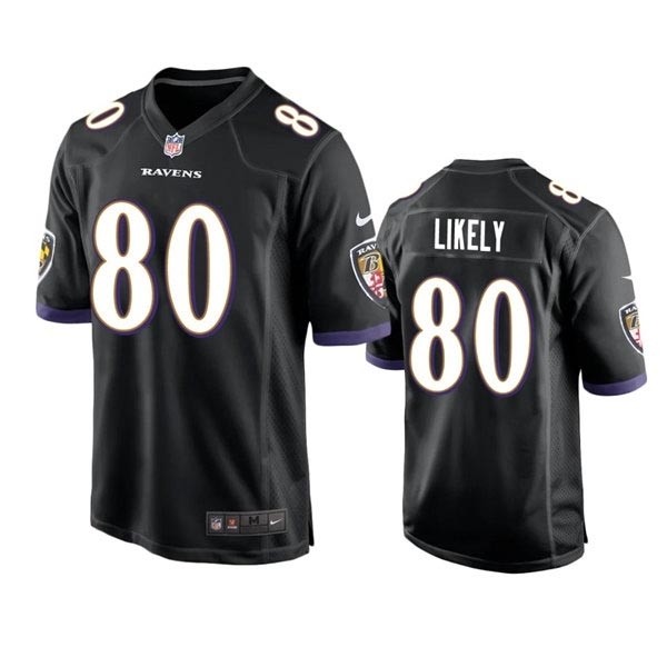 Men's Baltimore Ravens #80 Isaiah Likely Black Vapor Limited Jersey