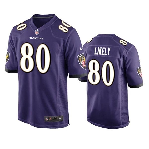 Men's Baltimore Ravens #80 Isaiah Likely Purple Vapor Limited Jersey