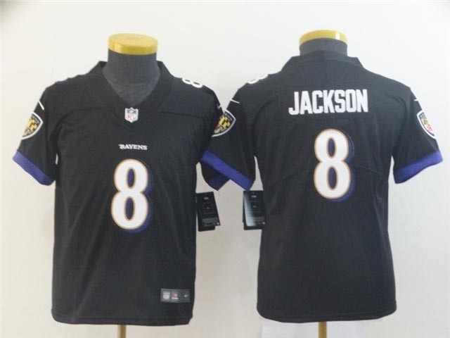 Youth Ravens Lamar Jackson #8 Black Vapor Untouchable Limited Jersey