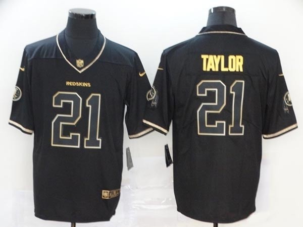 NFL Washington Redskins Taylor #21 Black Gold Edition Jersey