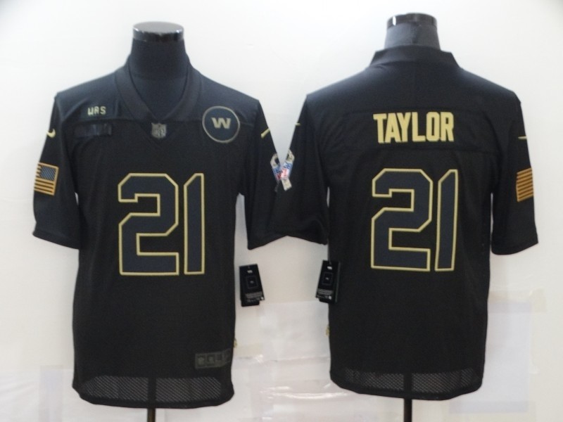 Nike Washington Redskins #21 Sean Taylor Black 2020 Salute To Service Limited Jersey