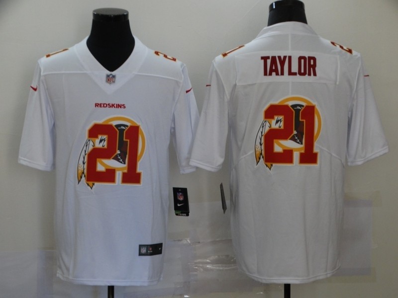 Nike Washington Redskins #21 Sean Taylor White Shadow Logo Limited Jersey