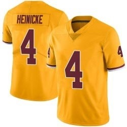 Men's Washington Football Team #4 Taylor Heinicke Gold Limited Color Rush Jersey