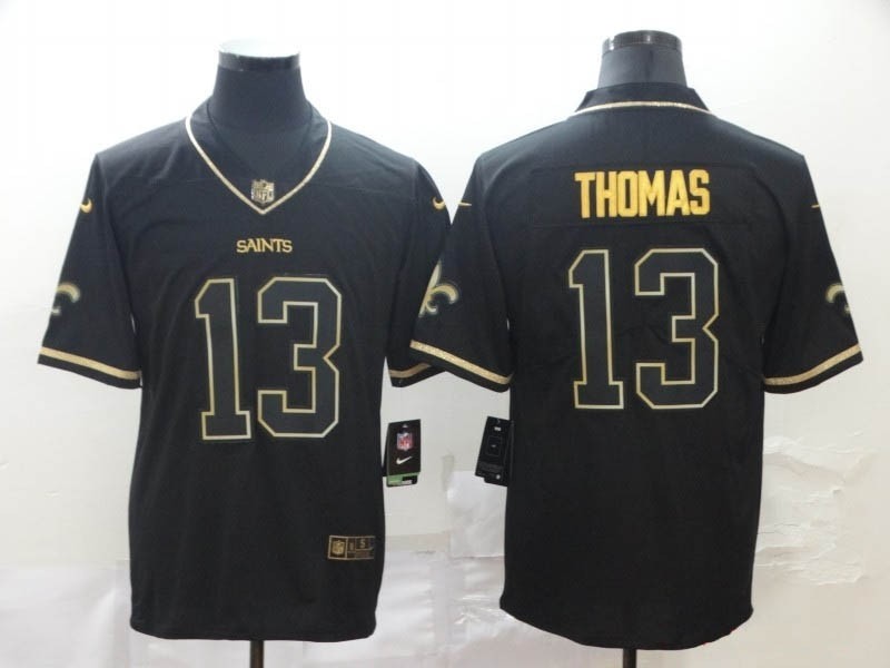 NFL New Orleans Saints #13 Michael Thomas Black Gold Vapor Untouchable Limited Jersey