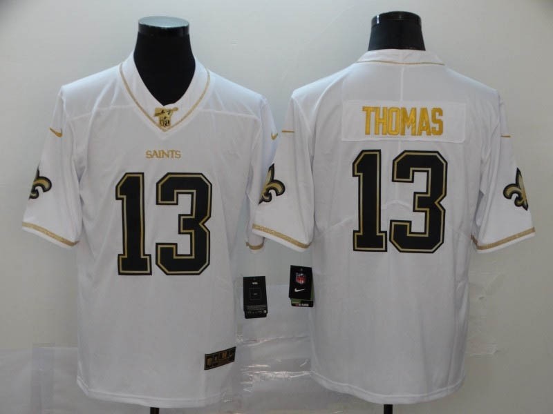 NFL New Orleans Saints #13 Michael Thomas White Gold Vapor Untouchable Limited Jersey