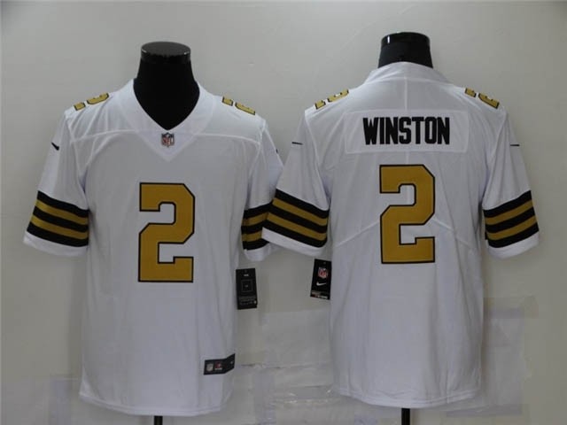 New Orleans Saints #2 Jameis Winston White Color Rush Limited Jersey