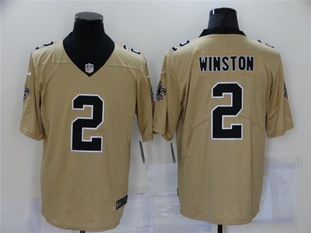 New Orleans Saints #2 Jameis Winston Gold Inverted Limited Jersey