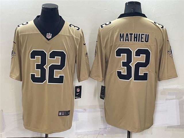 New Orleans Saints #32 Tyrann Mathieu Gold Inverted Limited Jersey