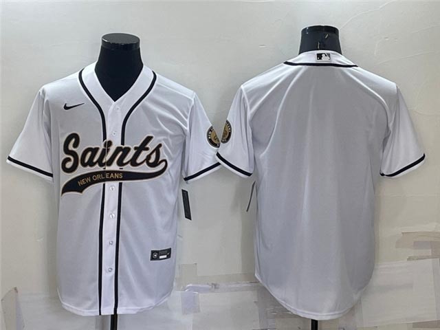 NFL New Orleans Saints Blank White Baseball Cool Base Team Jersey