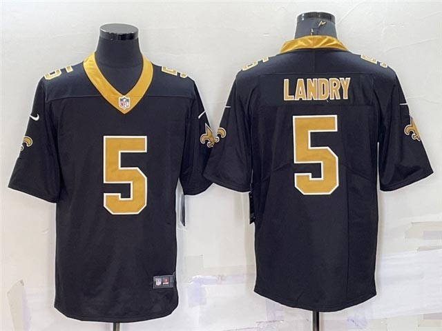 Men's New Orleans Saints #5 Jarvis Landry Black Vapor Limited Jersey