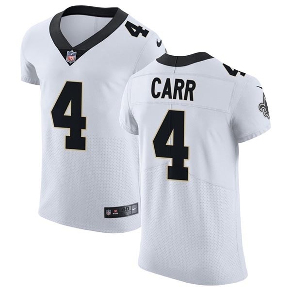 Nike Saints #4 Derek Carr White Men's Stitched NFL Vapor Untouchable Limited Jersey