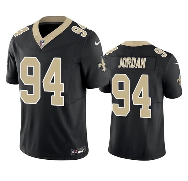 Men's New Orleans Saints #94 Cameron Jordan Black 2023 F.U.S.E. Vapor Untouchable Limited Stitched Jersey