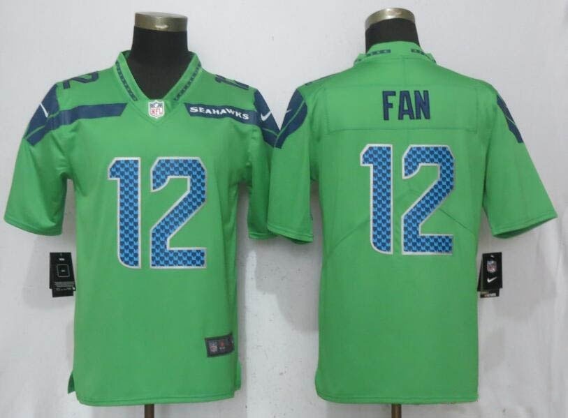 NFL Seattle Seahawks #12 Fan Green Vapor Untouchable Limited Jersey