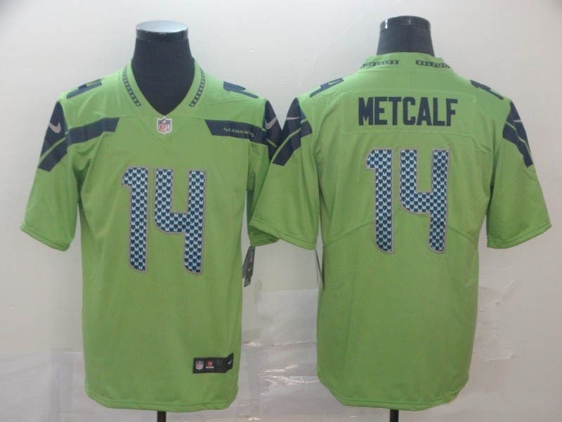 NFL Seattle Seahawks #14 D.K. Metcalf Green Vapor Untouchable Limited Jersey