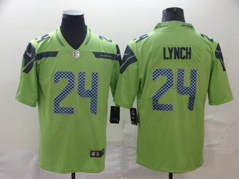 NFL Seattle Seahawks #24  Marshawn Lynch Green Vapor Untouchable Limited Jersey