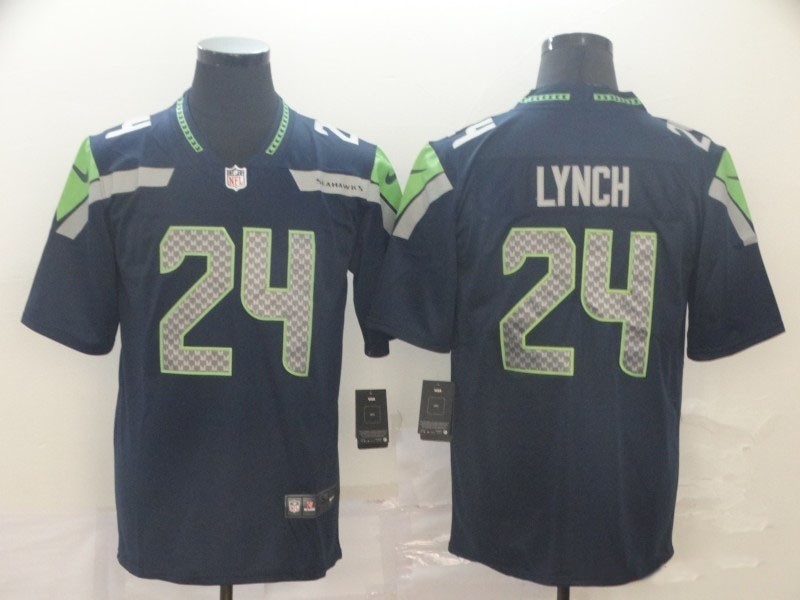 NFL Seattle Seahawks #24  Marshawn Lynch Navy Vapor Untouchable Limited Jersey