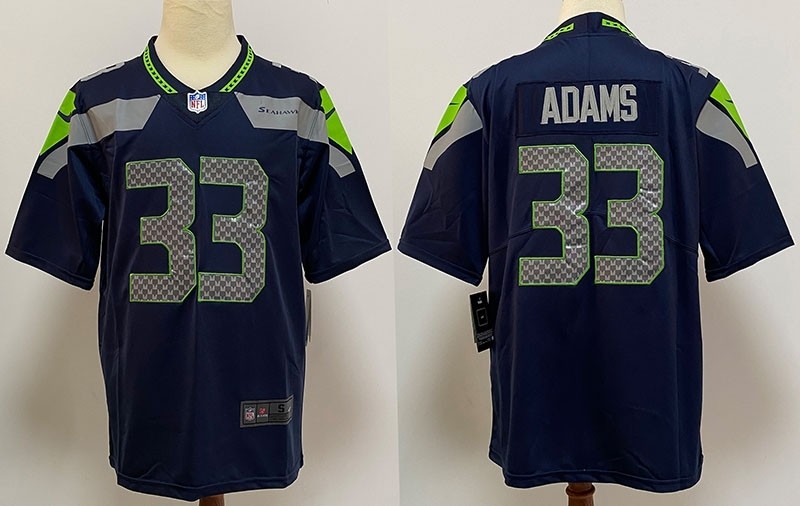 NFL Seattle Seahawks #33 Jamal Adams navy blue Vapor Untouchable Limited Jersey