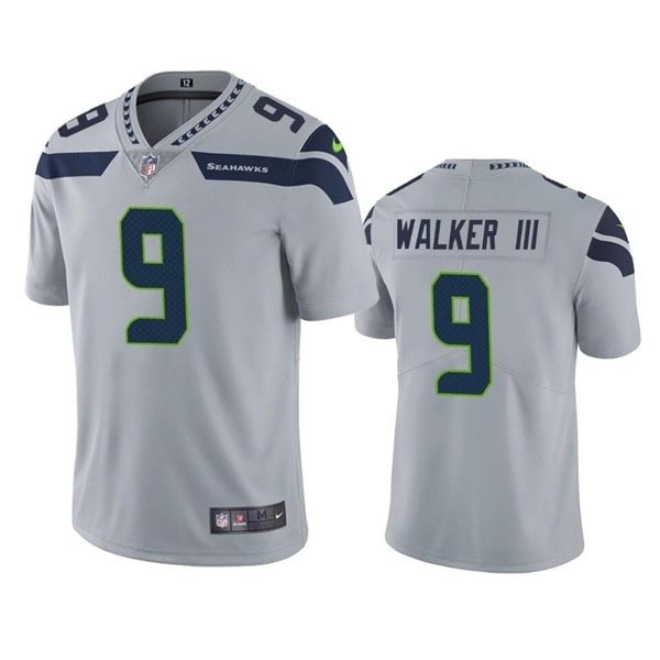 Men's Seattle Seahawks #9 Kenneth Walker III Grey Vapor Untouchable Limited Stitched Jersey