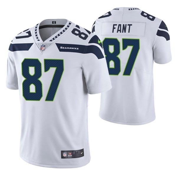 Men's Seattle Seahawks #87 Noah Fant White Vapor Untouchable Limited Stitched Jersey