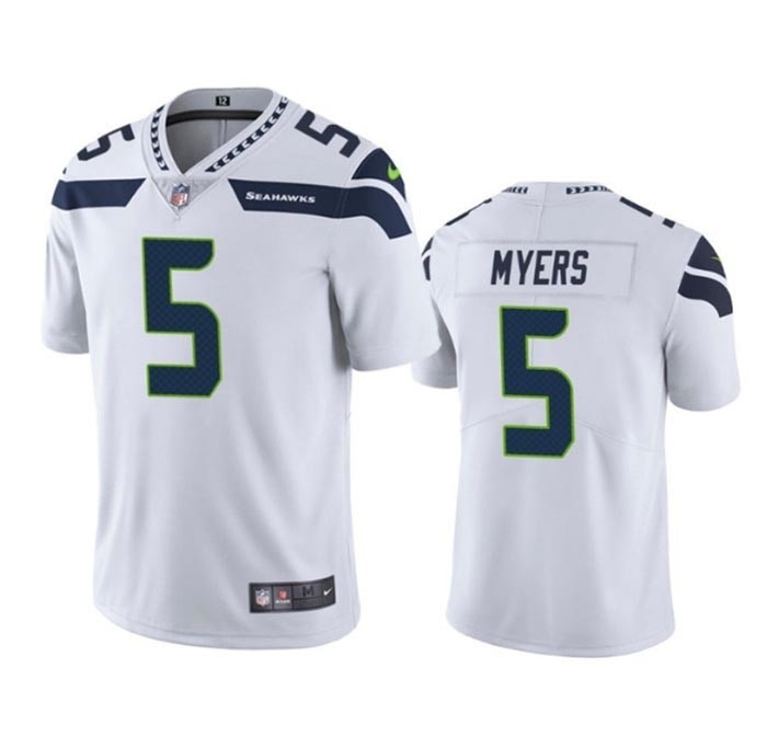 Men's Seattle Seahawks #5 Jason Myers White Vapor Untouchable Limited Stitched Jersey