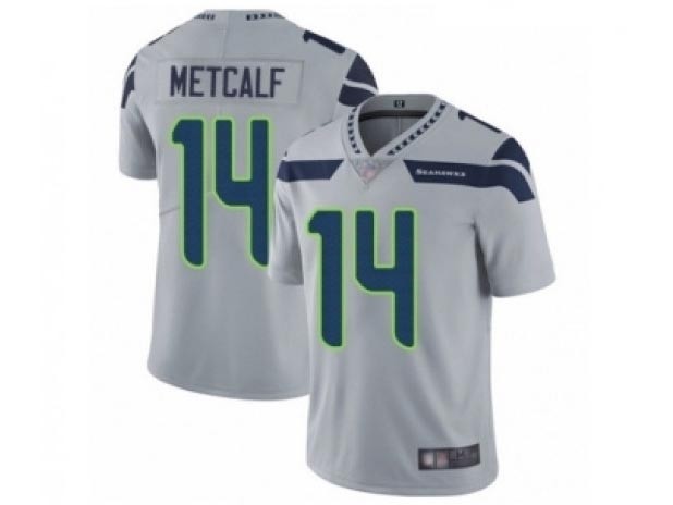 Youth Seattle Seahawks #14 DK Metcalf Gray Vapor Limited Jersey