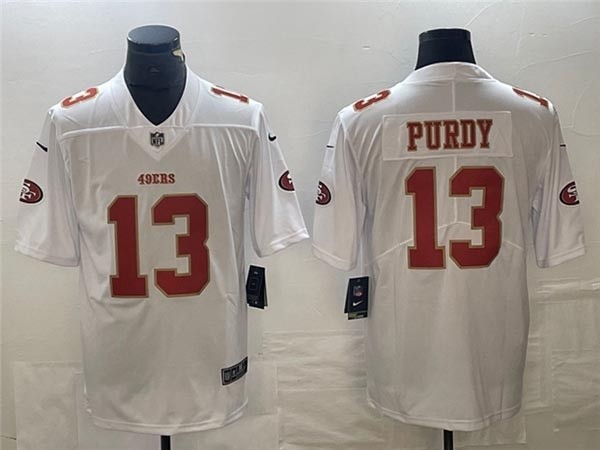 Men's San Francisco 49ers #13 Brock Purdy Tundra White Fashion Limited Jersey