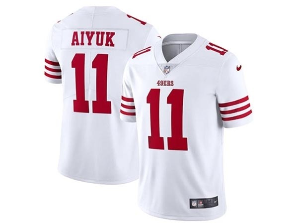 Men's San Francisco 49ers #11 Brandon Aiyuk White Vapor Limited Jersey