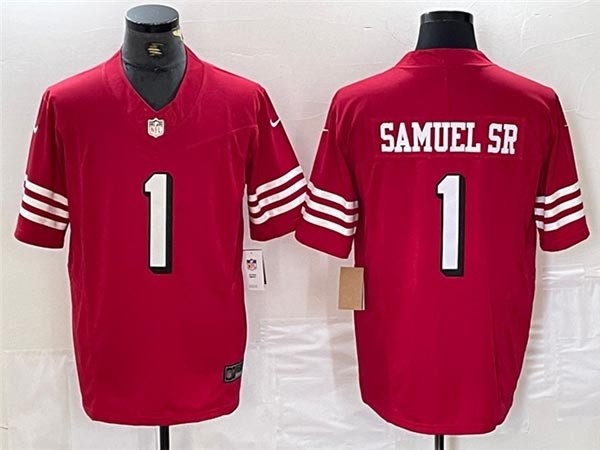 Men's San Francisco 49ers #1 Deebo Samuel Sr. Alternate Red Vapor F.U.S.E. Limited Jersey