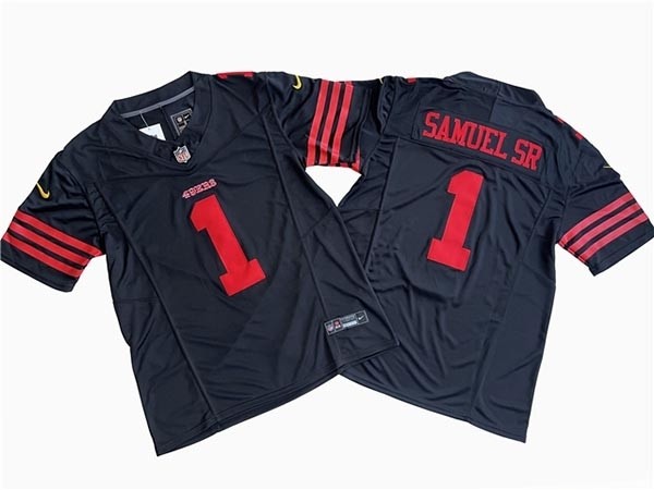 Men's San Francisco 49ers #1 Deebo Samuel Sr. Black Vapor F.U.S.E. Limited Jersey